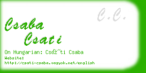 csaba csati business card